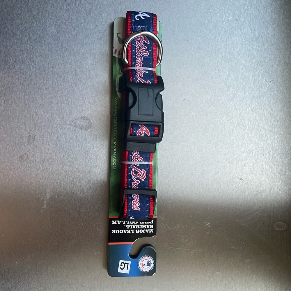 Pet First Company Pet Collar Major League Baseball Size Large (ATLANTA BRAVES)